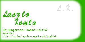 laszlo komlo business card
